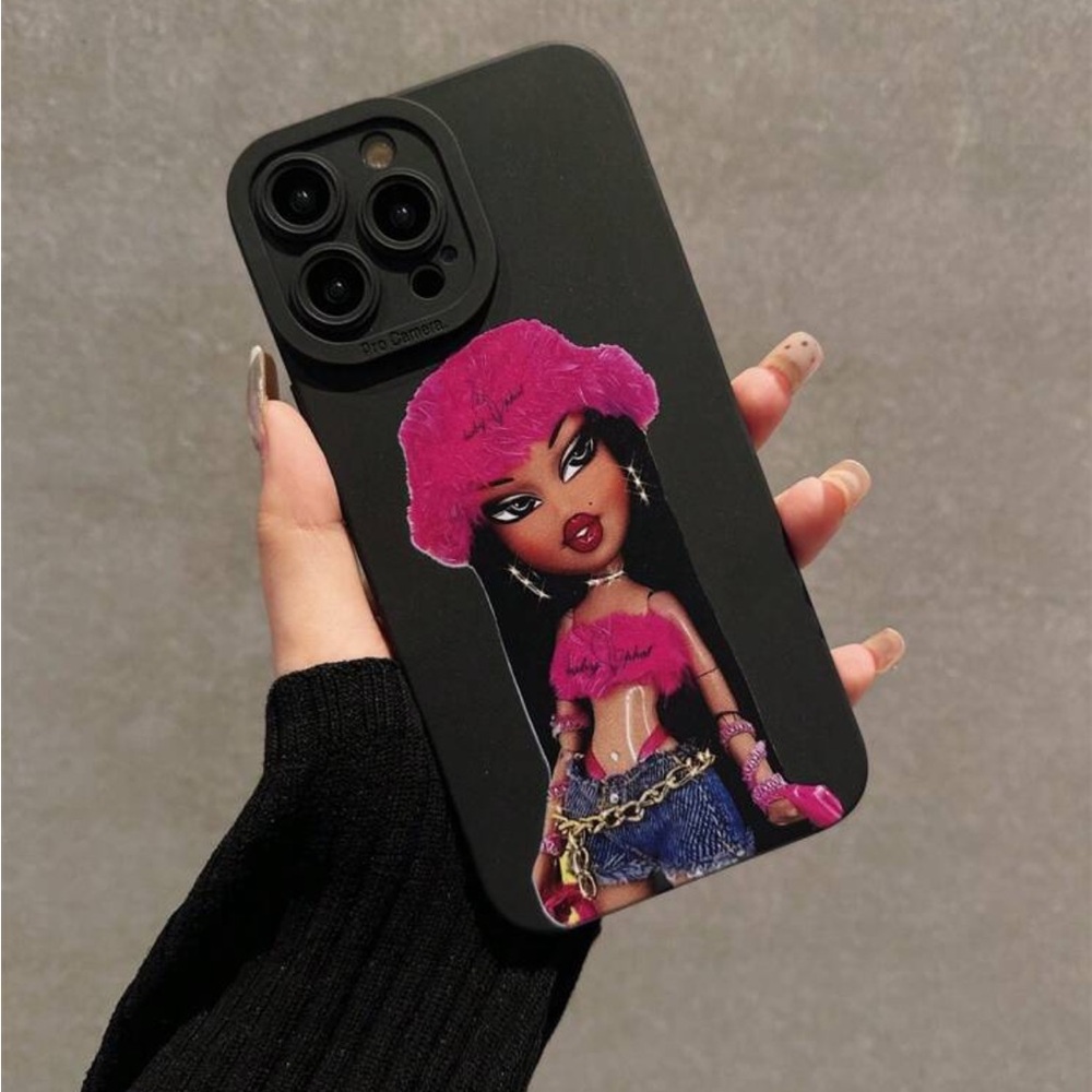 BRATZ 1pc Cute Girl With Straight Edge And Fine Holes IPhone Case